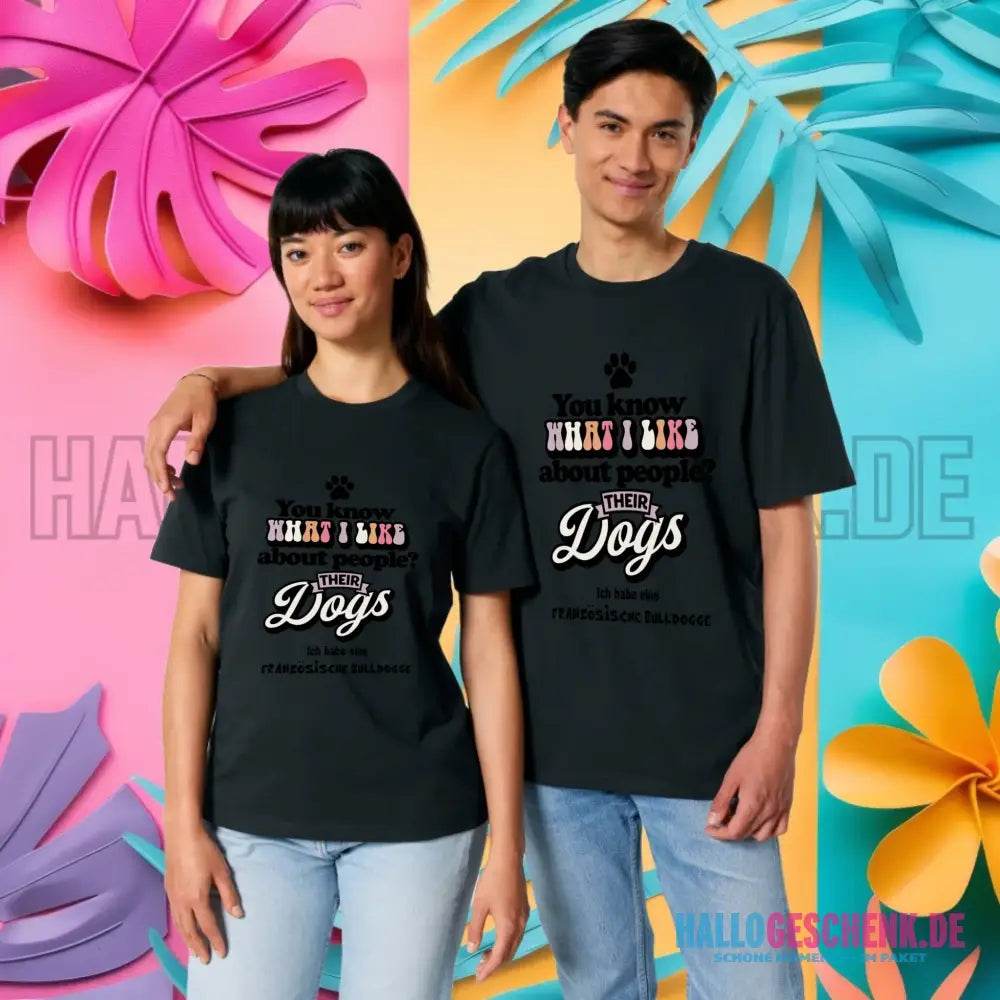 Their Dogs • Hund • Passe den Text an • Unisex Premium T-Shirt XS-5XL aus Bio-Baumwolle für Damen & Herren • Exklusivdesign • personalisiert