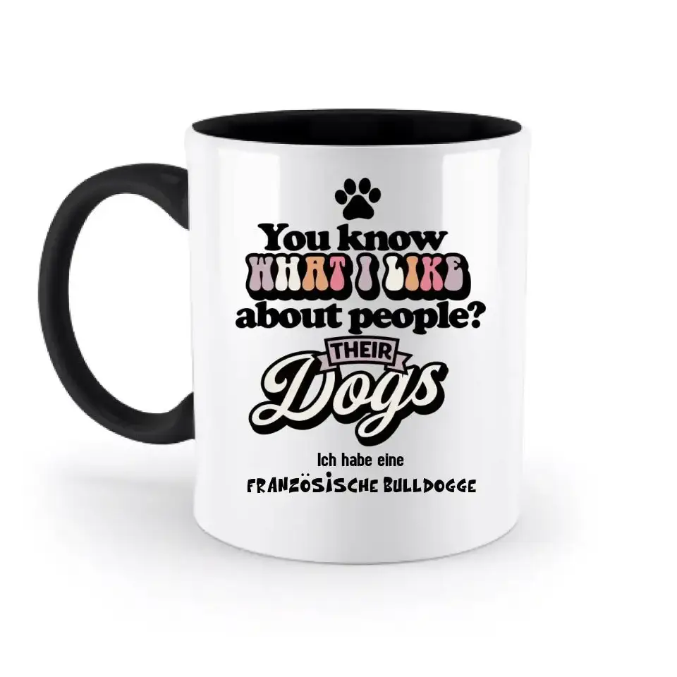 Their Dogs • Hund • Passe den Text an • zweifarbige Tasse • Exklusivdesign • personalisiert