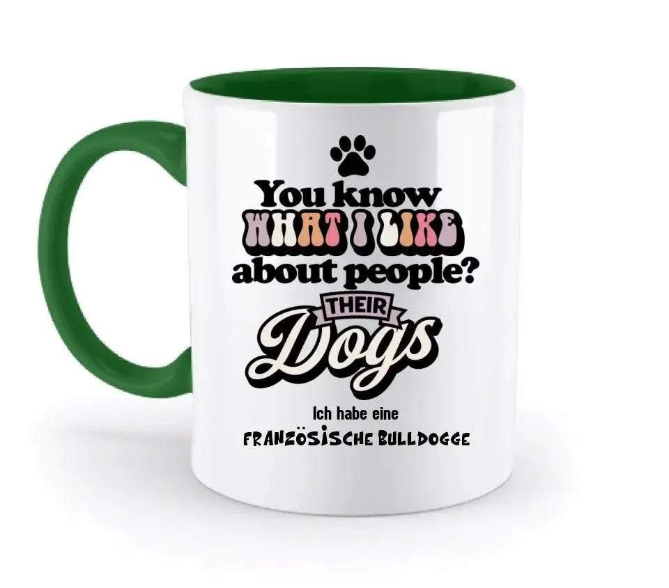 Their Dogs • Hund • Passe den Text an • zweifarbige Tasse • Exklusivdesign • personalisiert - HalloGeschenk.de