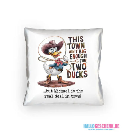 THIS TOWN 2 • DUCK • ENTE • Kissen 40x40 cm • Exklusivdesign • personalisiert - Kissen 40x40 cm / White / 40cm-x-40cm