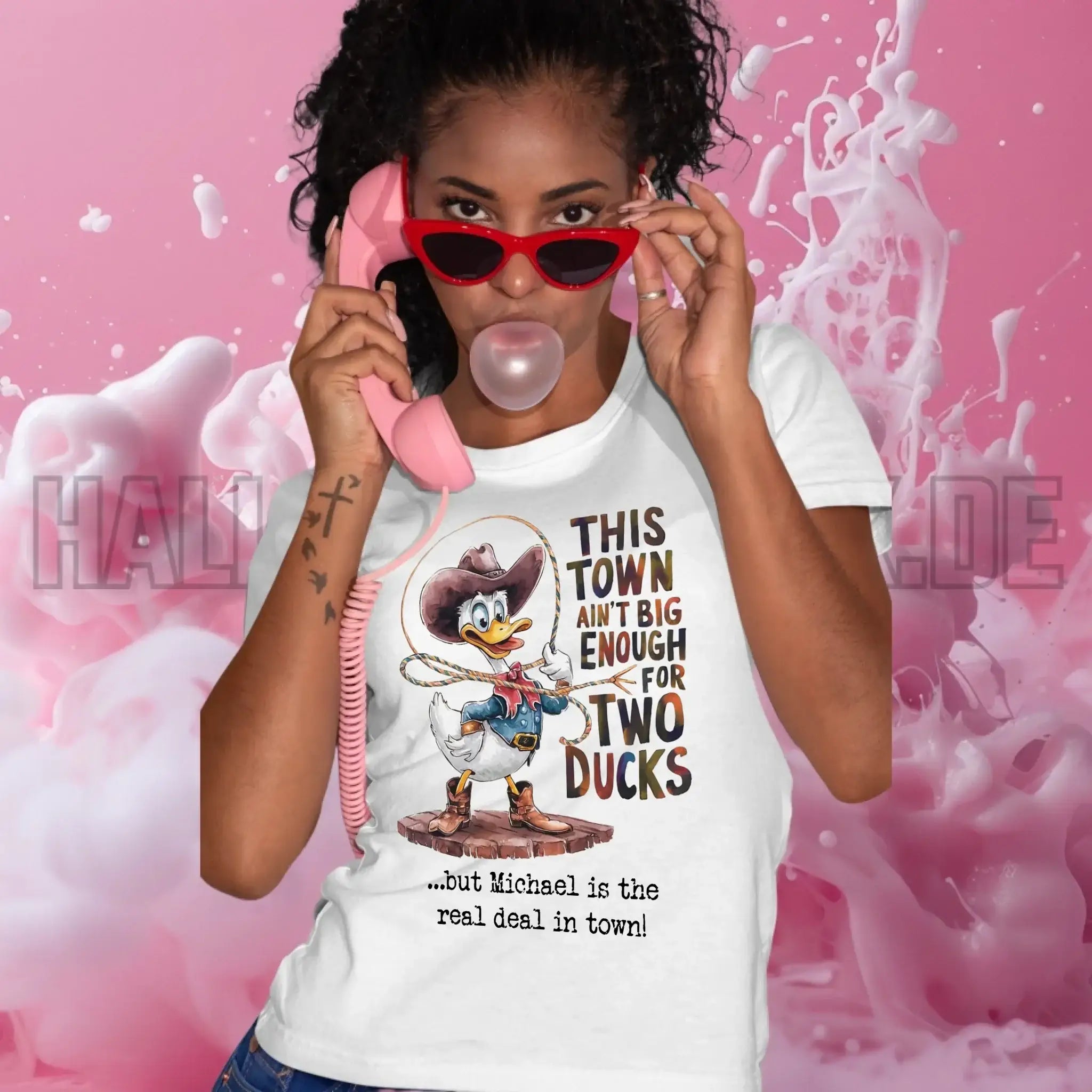 THIS TOWN 2 • DUCK • ENTE • Ladies Premium T-Shirt XS-2XL aus Bio-Baumwolle für Damen • Exklusivdesign • personalisiert