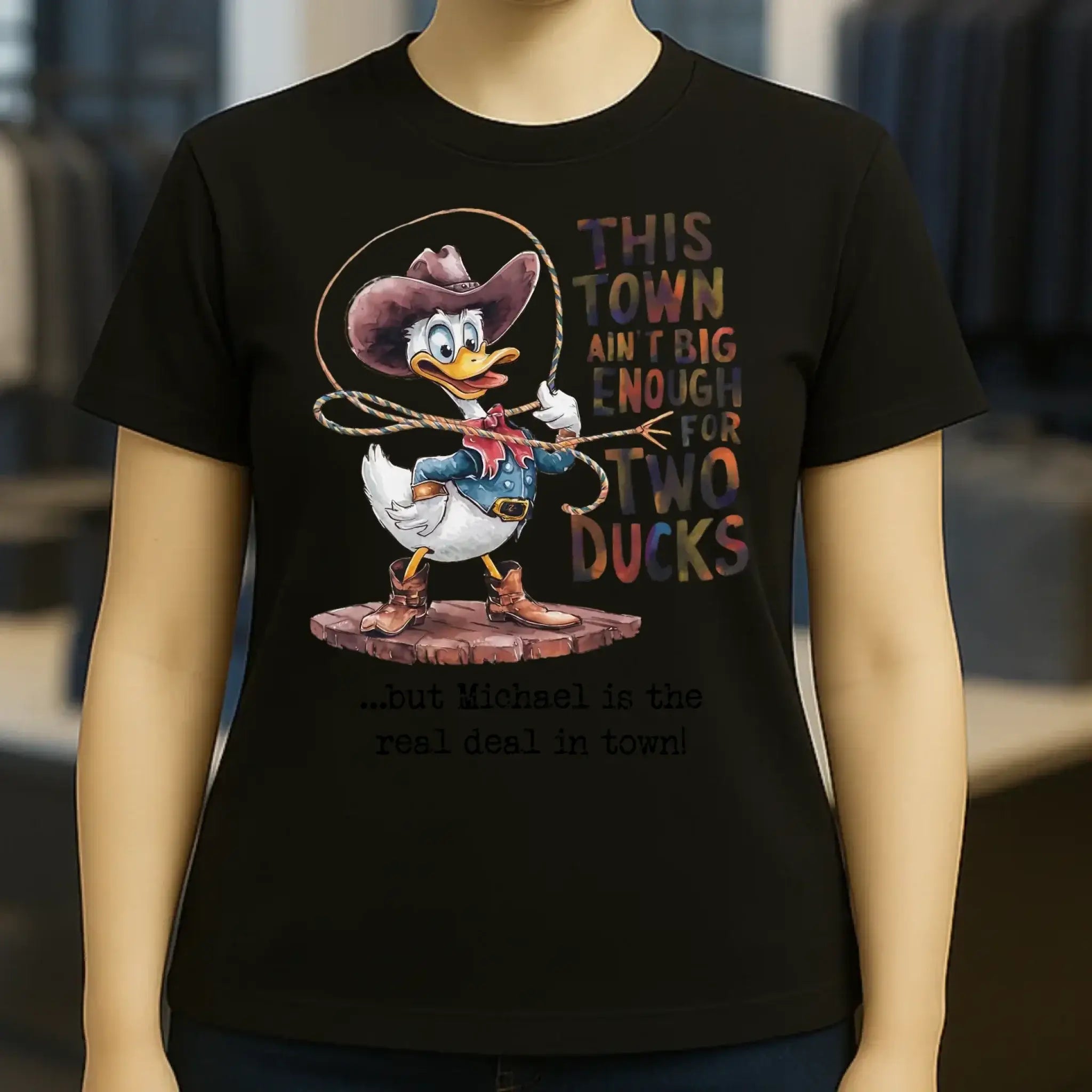 THIS TOWN 2 • DUCK • ENTE • Ladies Premium T-Shirt XS-2XL aus Bio-Baumwolle für Damen • Exklusivdesign • personalisiert