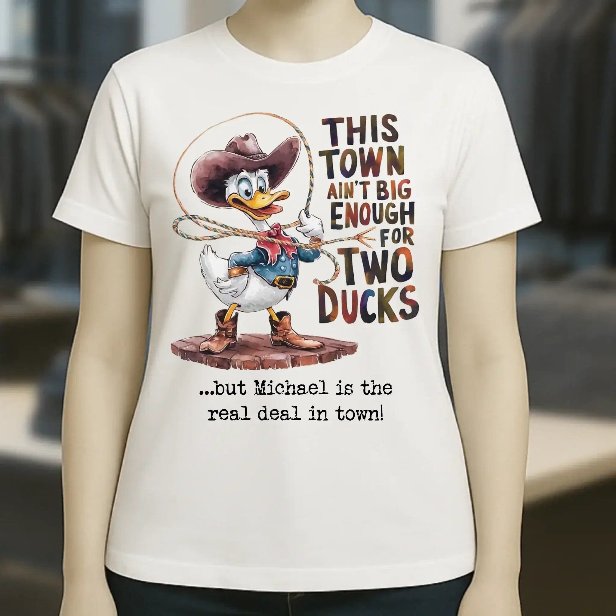 THIS TOWN 2 • DUCK • ENTE • Ladies Premium T-Shirt XS-2XL aus Bio-Baumwolle für Damen • Exklusivdesign • personalisiert