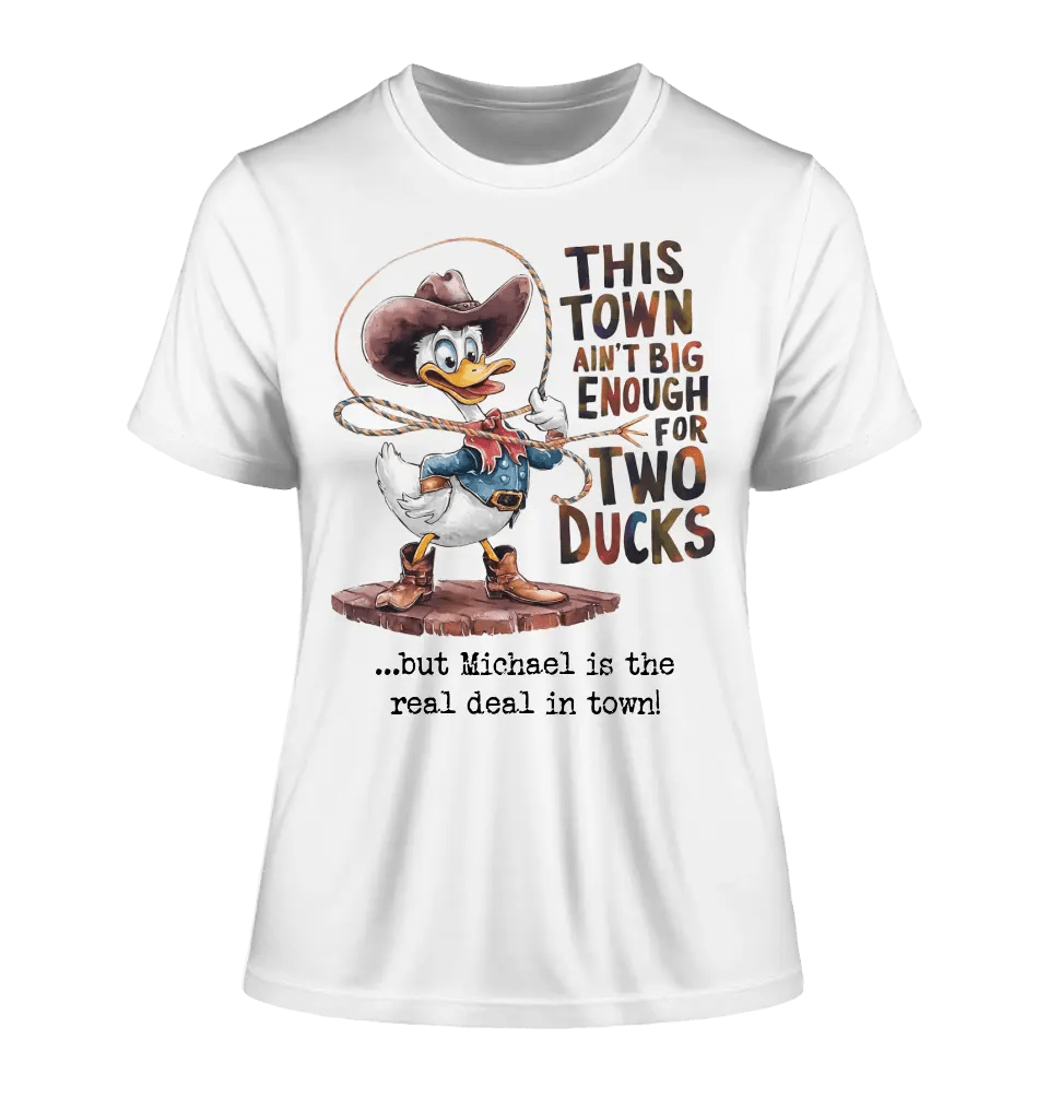 THIS TOWN 2 • DUCK • ENTE • Ladies Premium T-Shirt XS - 2XL aus Bio - Baumwolle für Damen • Exklusivdesign • personalisiert von HalloGeschenk.de