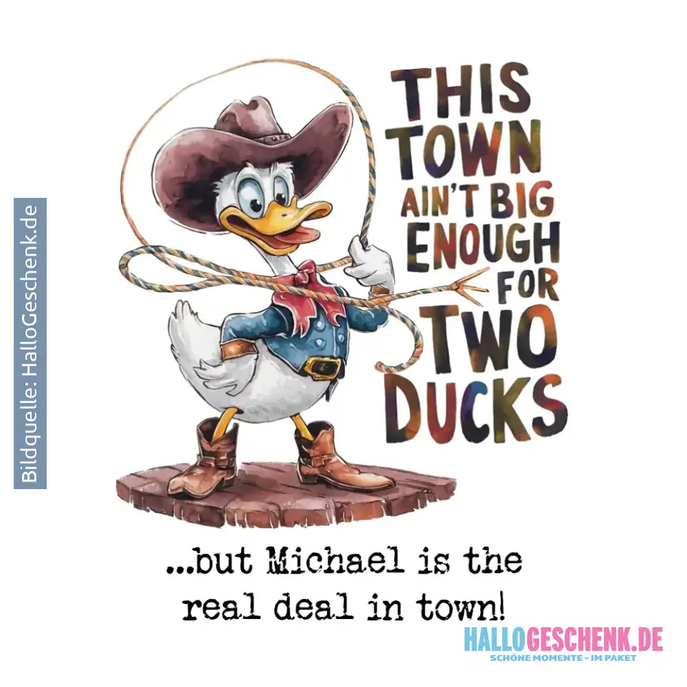 THIS TOWN 2 • DUCK • ENTE • STICKER 20x20 cm (Aufkleber) • personalisiert - White / OneSize / ausgestanzter Sticker