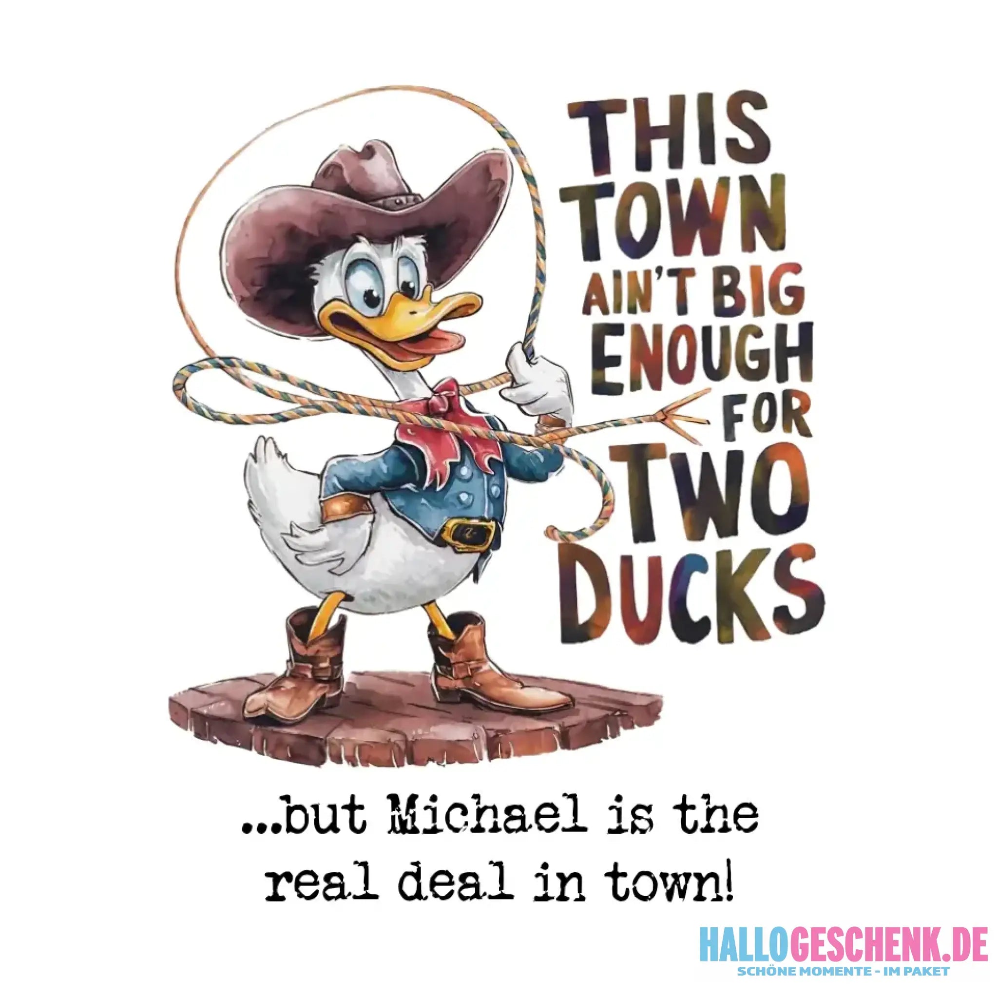 THIS TOWN 2 • DUCK • ENTE • STICKER 20x20 cm (Aufkleber) • personalisiert - White / OneSize / ausgestanzter Sticker
