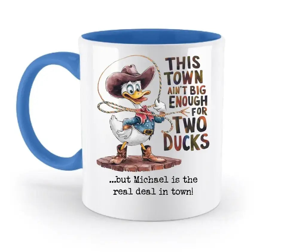 THIS TOWN 2 • DUCK • ENTE • zweifarbige Tasse • Exklusivdesign • personalisiert - zweifarbige Tasse