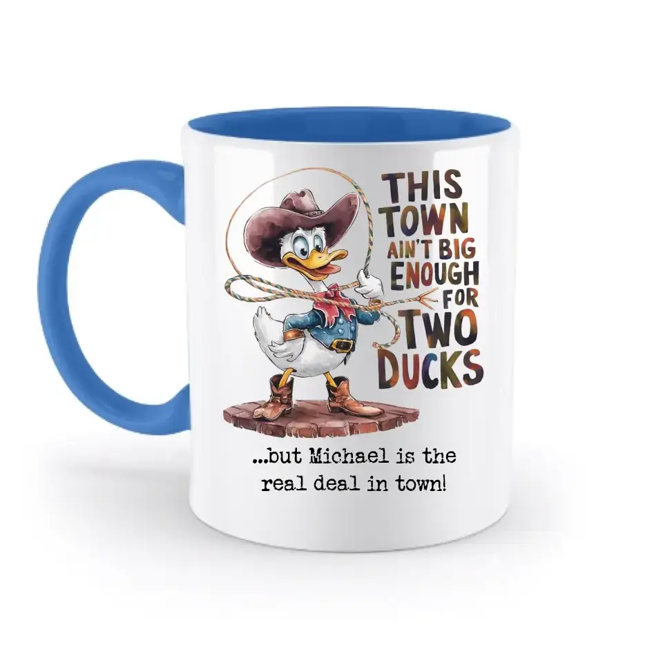THIS TOWN 2 • DUCK • ENTE • zweifarbige Tasse • Exklusivdesign • personalisiert