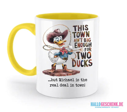 THIS TOWN 2 • DUCK • ENTE • zweifarbige Tasse • Exklusivdesign • personalisiert - zweifarbige Tasse
