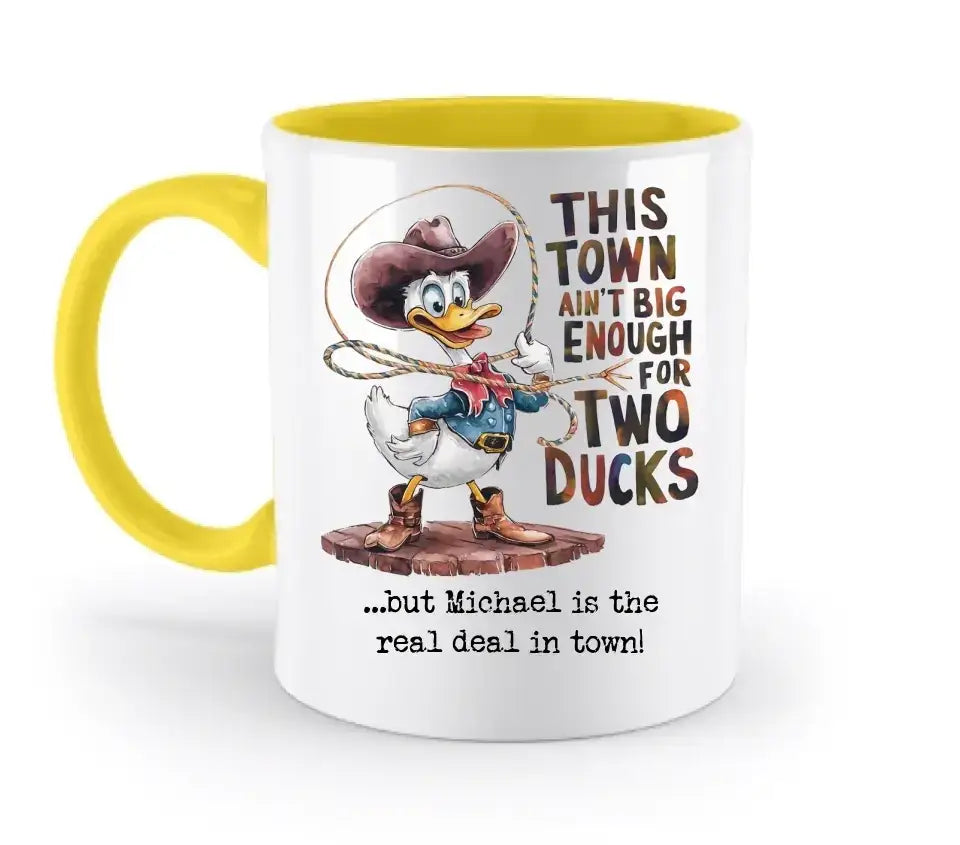 THIS TOWN 2 • DUCK • ENTE • zweifarbige Tasse • Exklusivdesign • personalisiert - zweifarbige Tasse