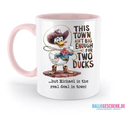 THIS TOWN 2 • DUCK • ENTE • zweifarbige Tasse • Exklusivdesign • personalisiert - zweifarbige Tasse