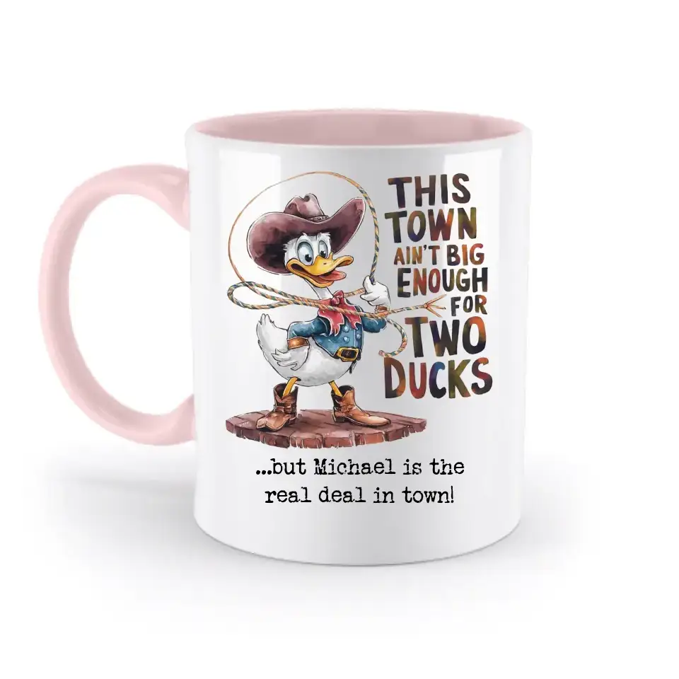 THIS TOWN 2 • DUCK • ENTE • zweifarbige Tasse • Exklusivdesign • personalisiert