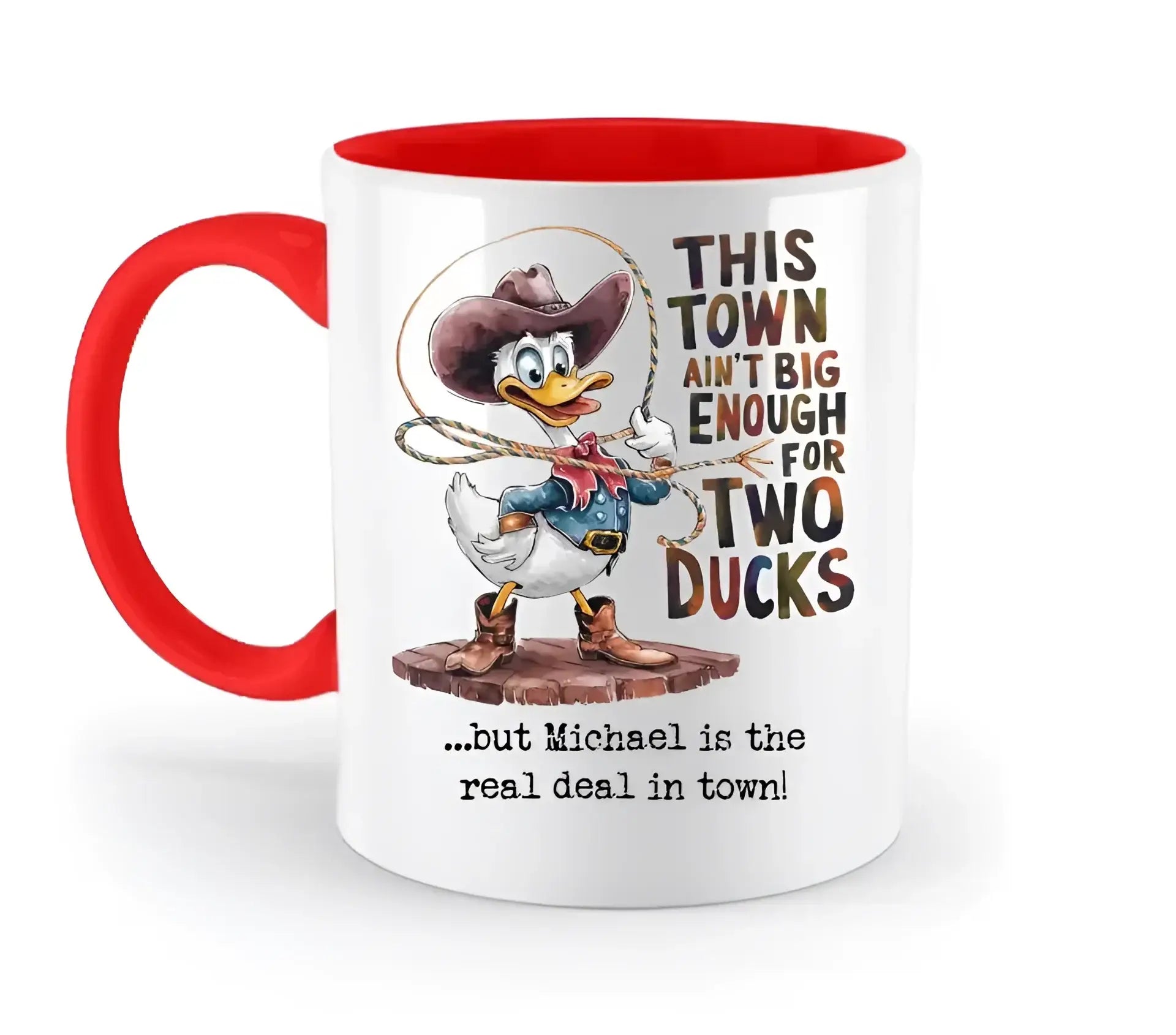 THIS TOWN 2 • DUCK • ENTE • zweifarbige Tasse • Exklusivdesign • personalisiert - zweifarbige Tasse