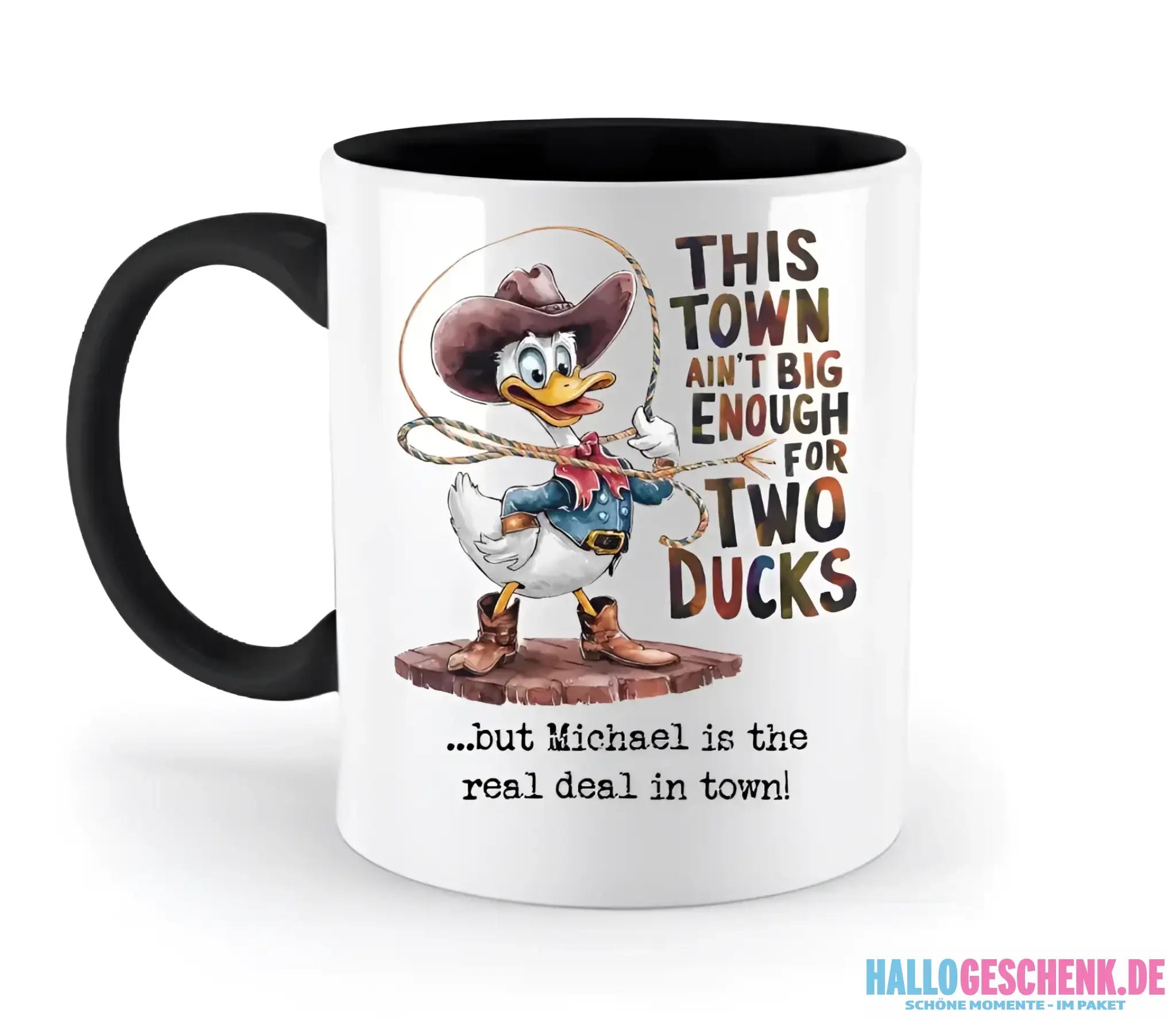 THIS TOWN 2 • DUCK • ENTE • zweifarbige Tasse • Exklusivdesign • personalisiert - zweifarbige Tasse