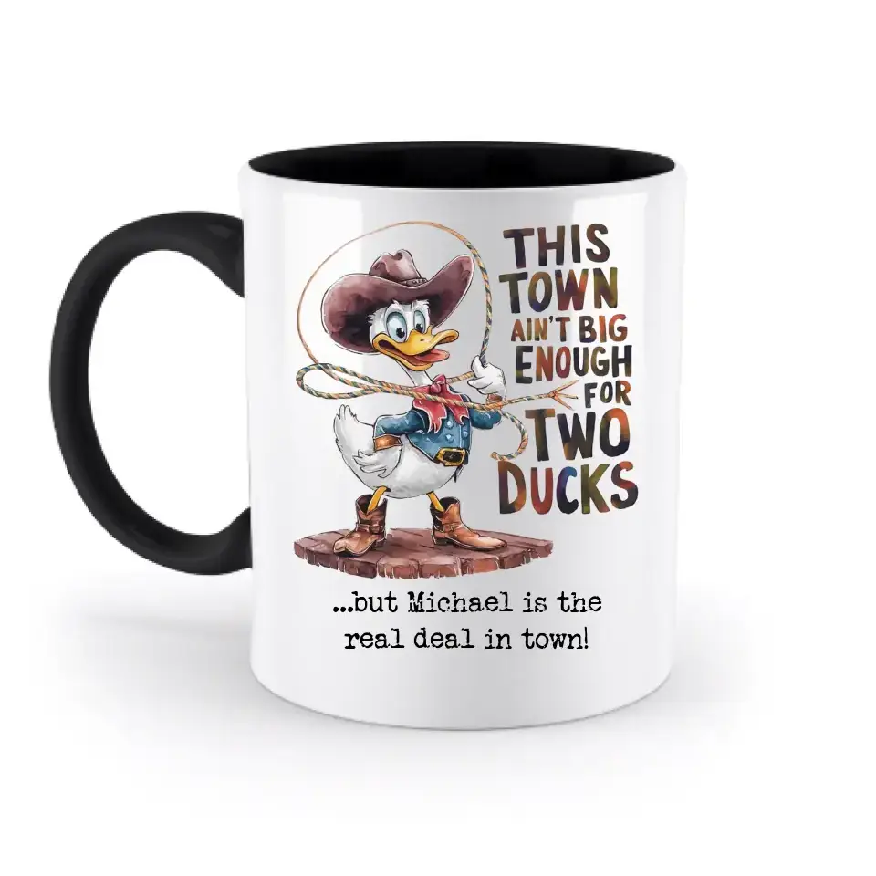 THIS TOWN 2 • DUCK • ENTE • zweifarbige Tasse • Exklusivdesign • personalisiert