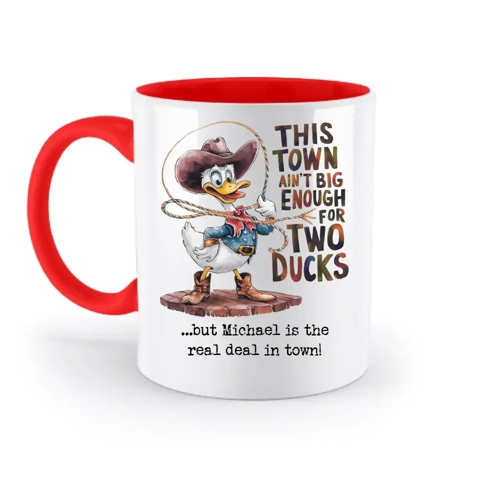 THIS TOWN 2 • DUCK • ENTE • zweifarbige Tasse • Exklusivdesign • personalisiert