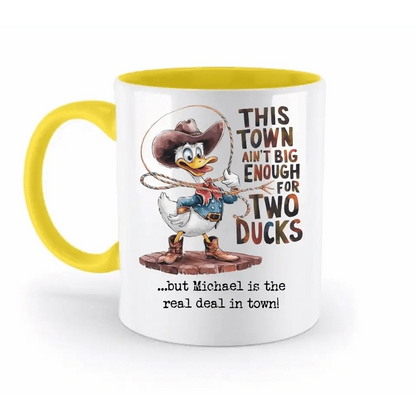 THIS TOWN 2 • DUCK • ENTE • zweifarbige Tasse • Exklusivdesign • personalisiert