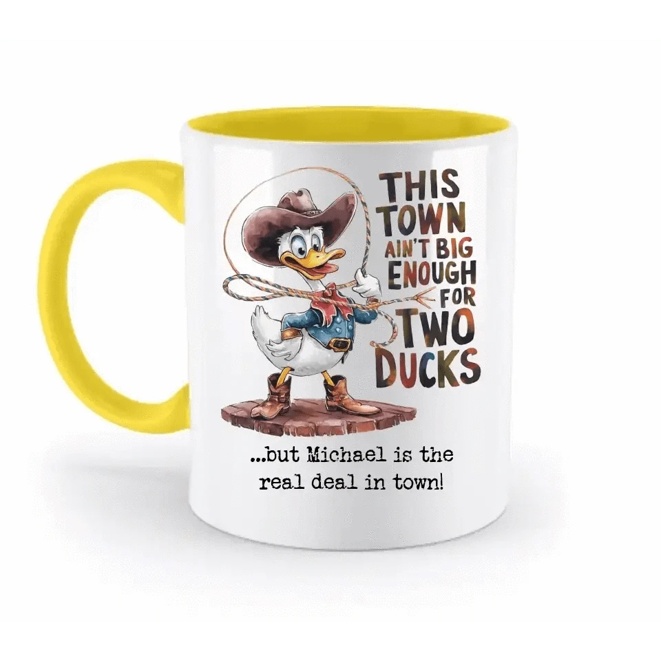 THIS TOWN 2 • DUCK • ENTE • zweifarbige Tasse • Exklusivdesign • personalisiert