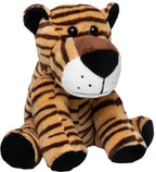 Plüsch tiger david mit orange schwarz gestreiftem samtweichem stoff und weißer schnauze spielzeugtiers
