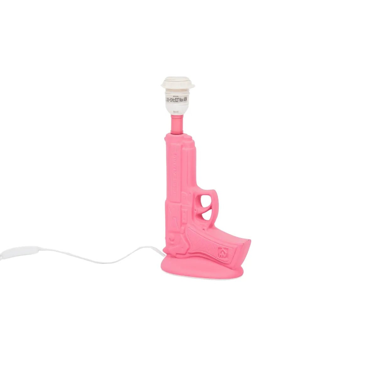 Tischlampe • Basisstück • GUN - Keramik - Neonrosa - E27 - 15x9x32cm • außergewöhnliche Dekoartikel von HalloGeschenk.de