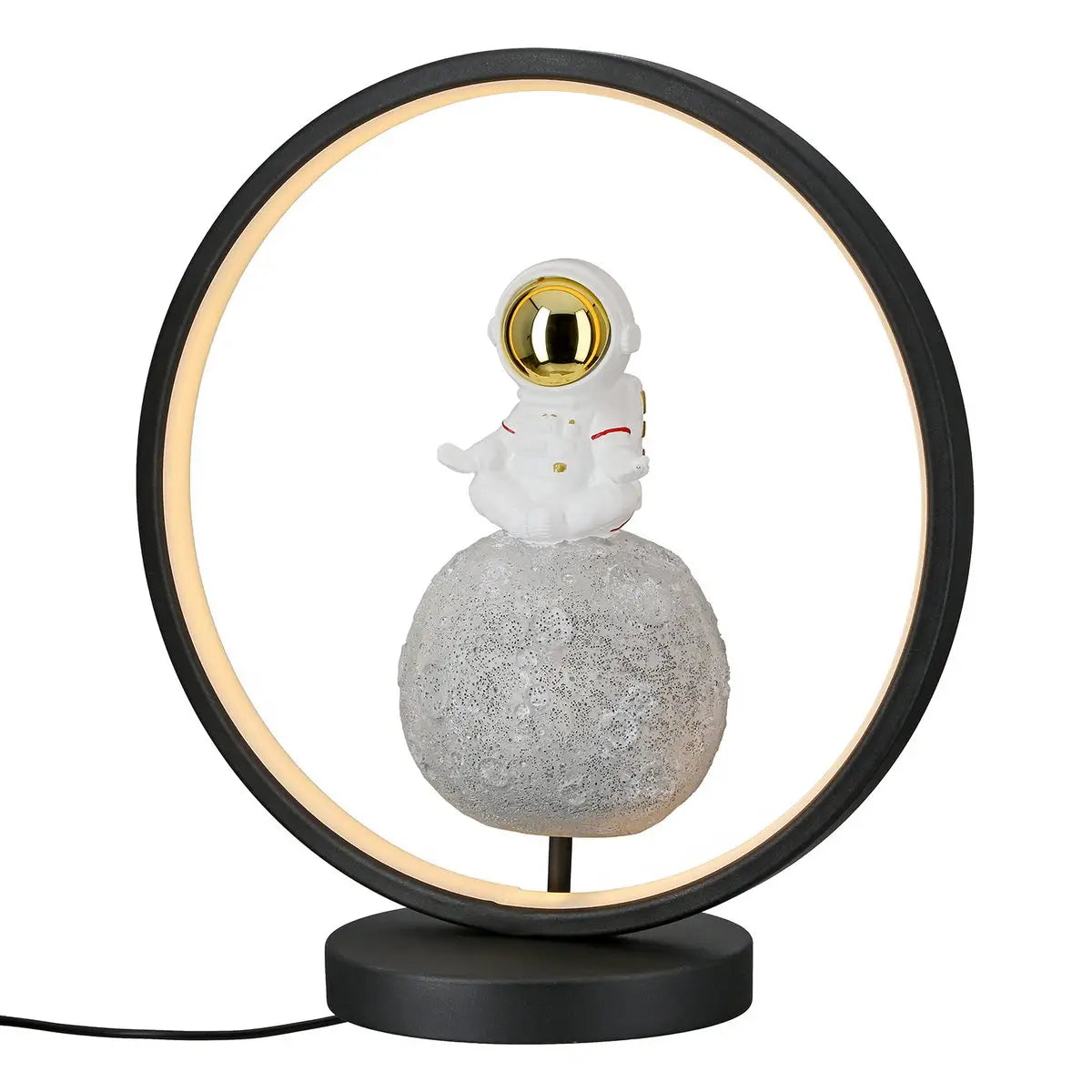 Tischleuchte (LED) rund Juno schwarz; weiß H. 33 cm VE 1