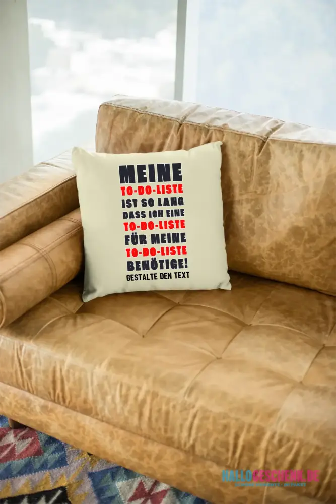 TO DO LISTE • Kissen 40x40 cm • Exklusivdesign • personalisiert