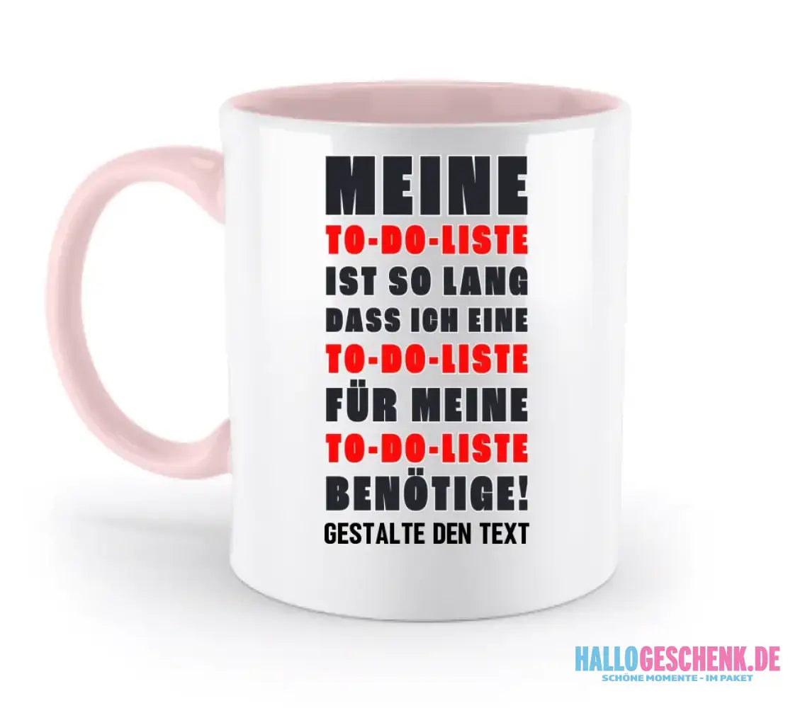 TO DO LISTE • zweifarbige Tasse • Exklusivdesign • personalisiert