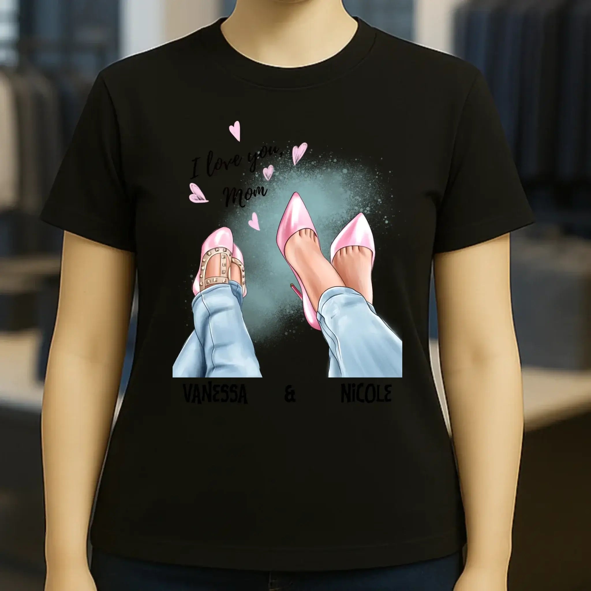 Tochter & Mutter • Schuhe • Beste Mama • Ladies Premium T-Shirt XS-2XL aus Bio-Baumwolle für Damen • Exklusivdesign • personalisiert • Motivauswahl • personalisierbar