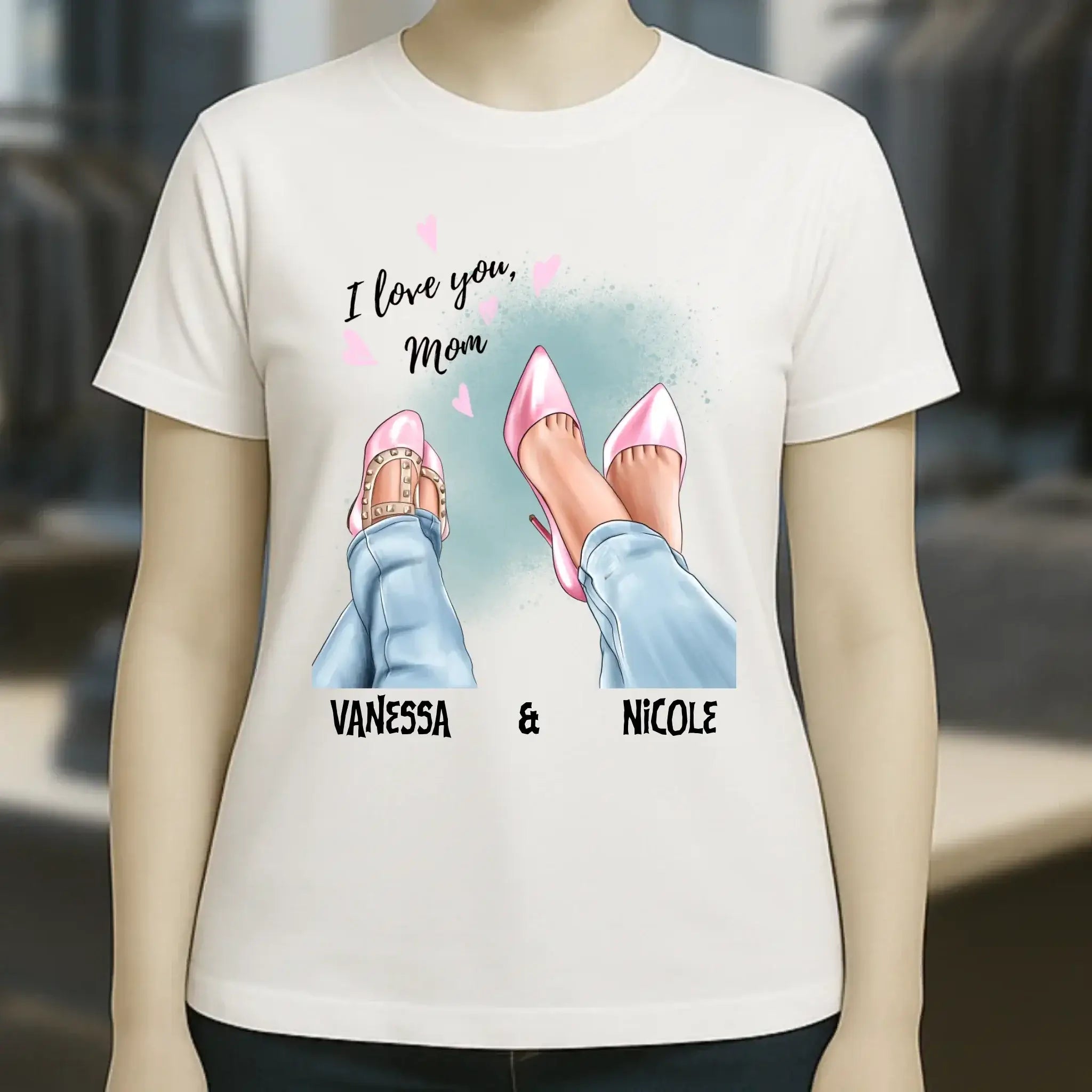 Tochter & Mutter • Schuhe • Beste Mama • Ladies Premium T-Shirt XS-2XL aus Bio-Baumwolle für Damen • Exklusivdesign • personalisiert • Motivauswahl • personalisierbar