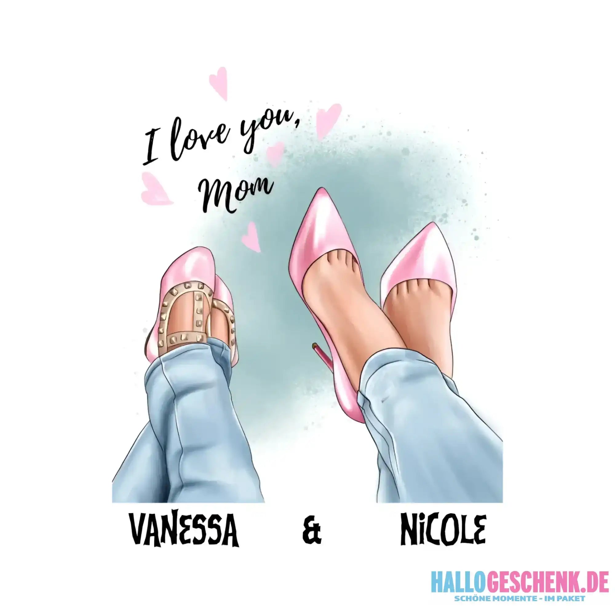 Tochter & Mutter • Schuhe • STICKER 20x20 cm (Aufkleber) - White / OneSize / ausgestanzter Sticker 20x20 cm (Aufkleber)