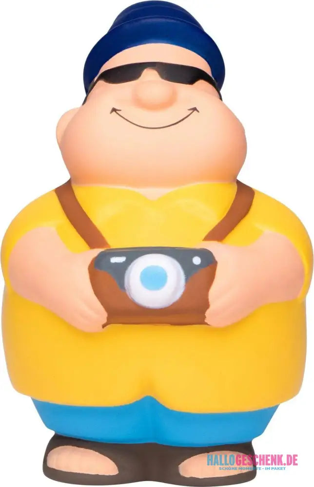 Touri Bert mit Fotokamera Anti-Stress-Quetsch-Figur