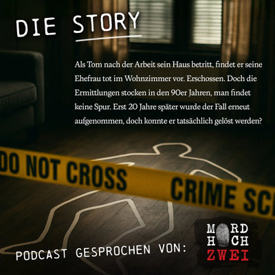 Gelbes true crime spiel akte fehltritt mit schwarzem do not cross und crime scene polizeiband