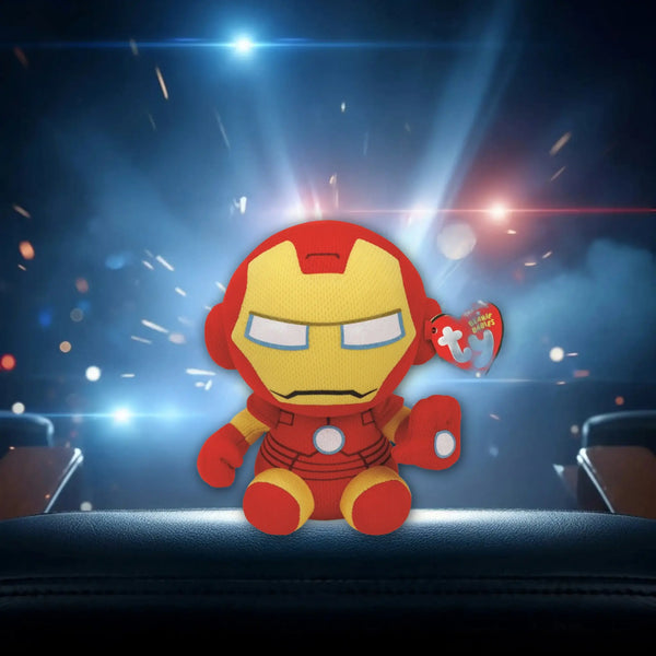 Ty marvel iron man plüschfigur 15 cm mit rotem und goldenem design perfekt zum verschenken