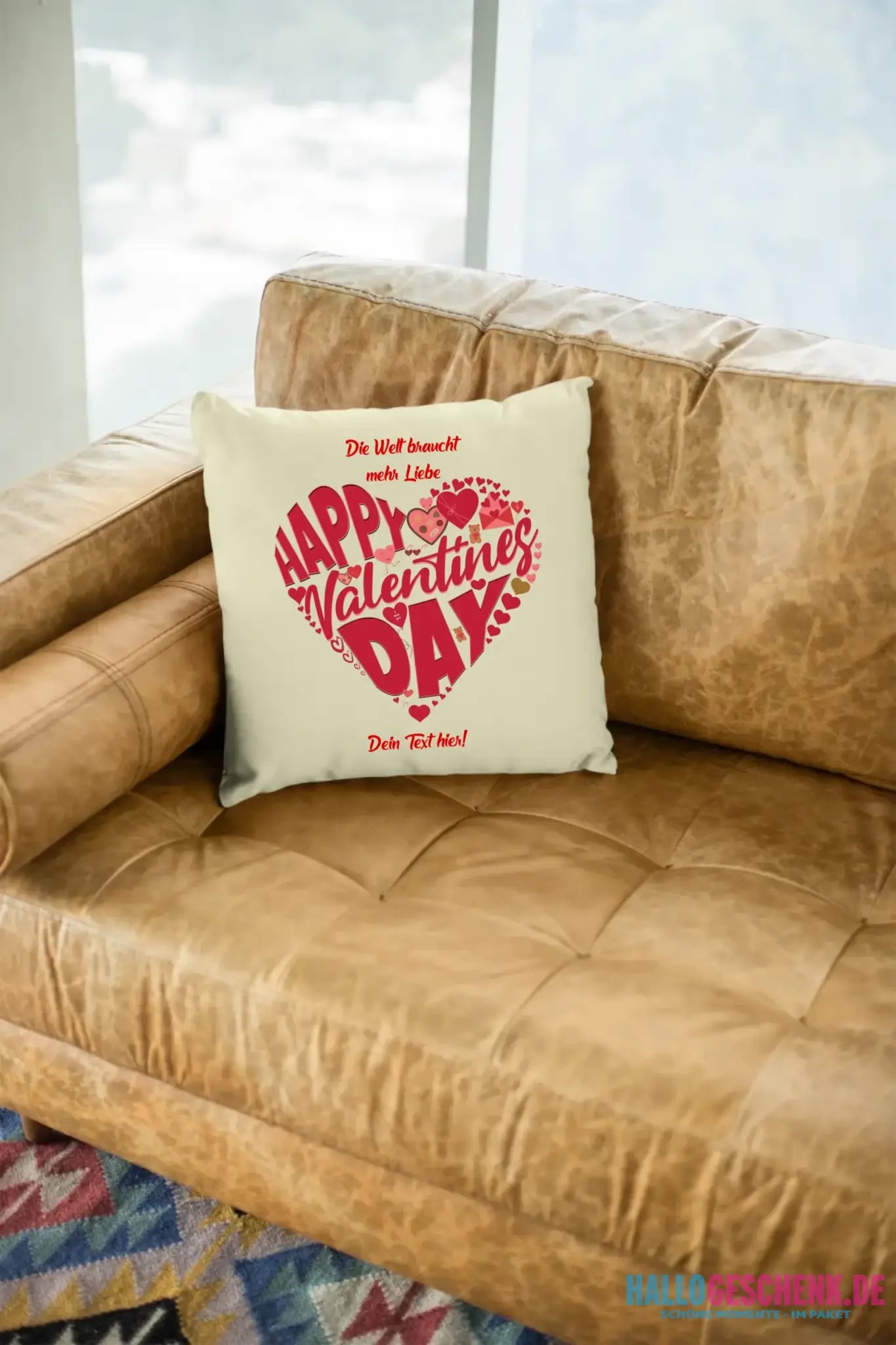 Valentinstag • Herz • Valentinstag • Kissen 40x40 cm • personalisiert