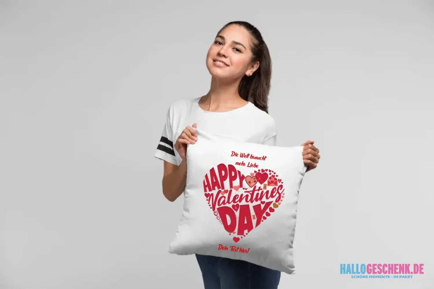Valentinstag • Herz • Valentinstag • Kissen 40x40 cm • personalisiert