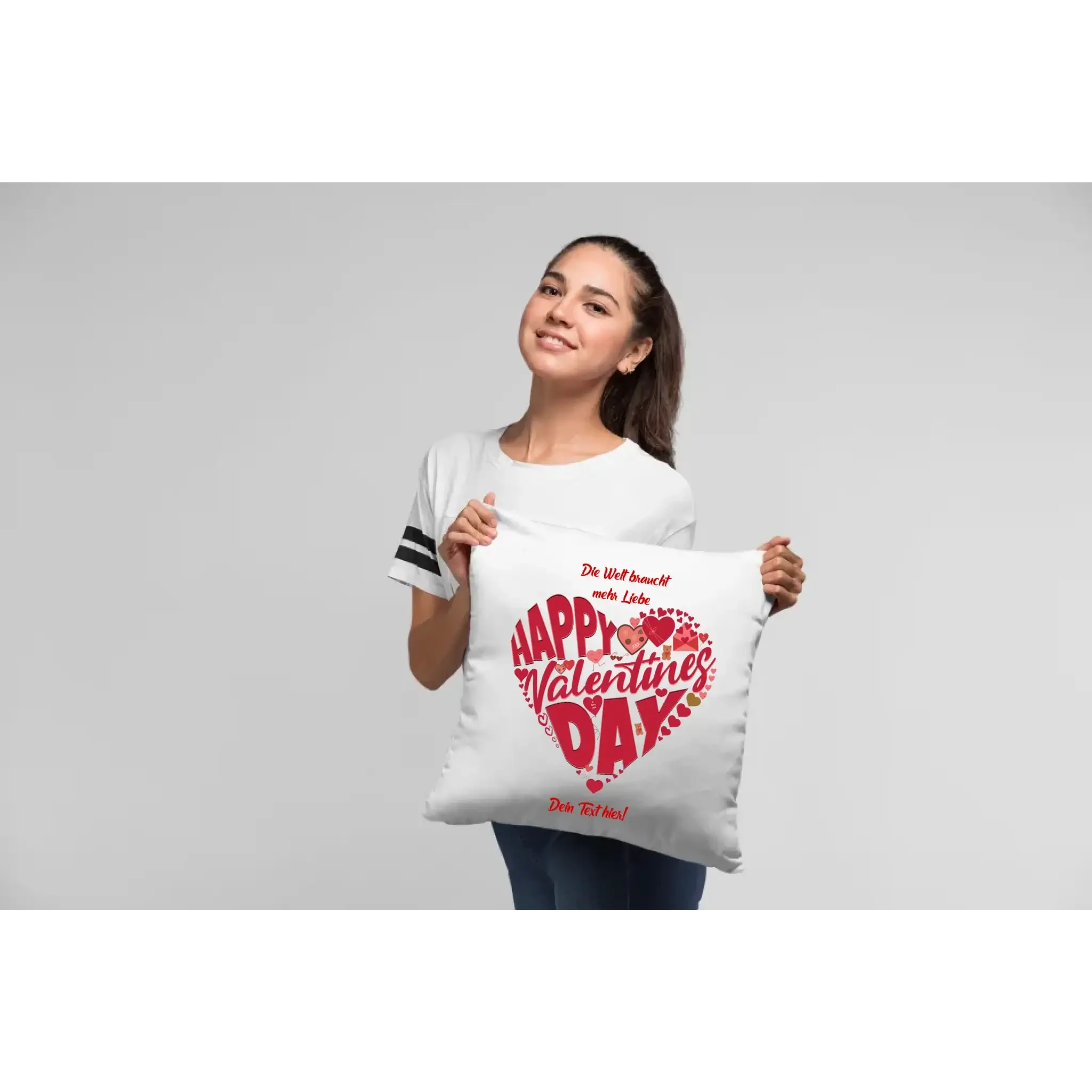 Valentinstag • Herz • Valentinstag • Kissen 40x40 cm • personalisiert
