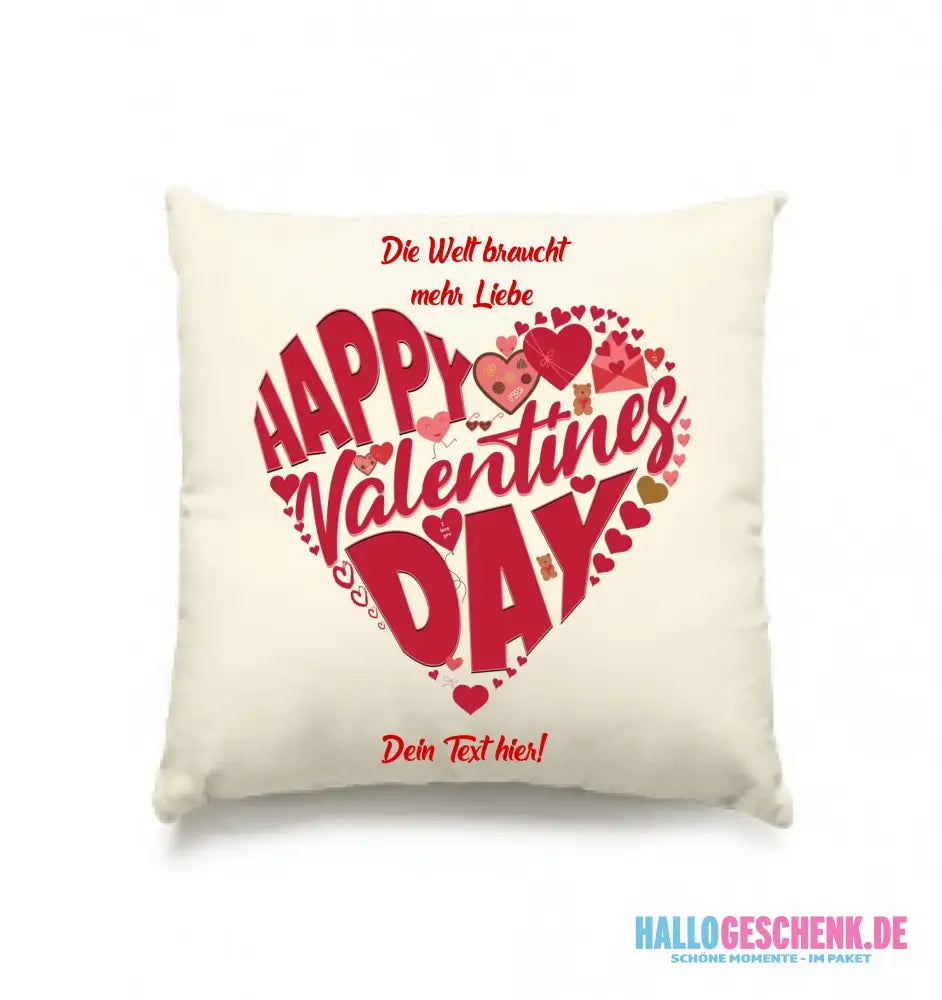 Valentinstag • Herz • Valentinstag • Kissen 40x40 cm • personalisiert