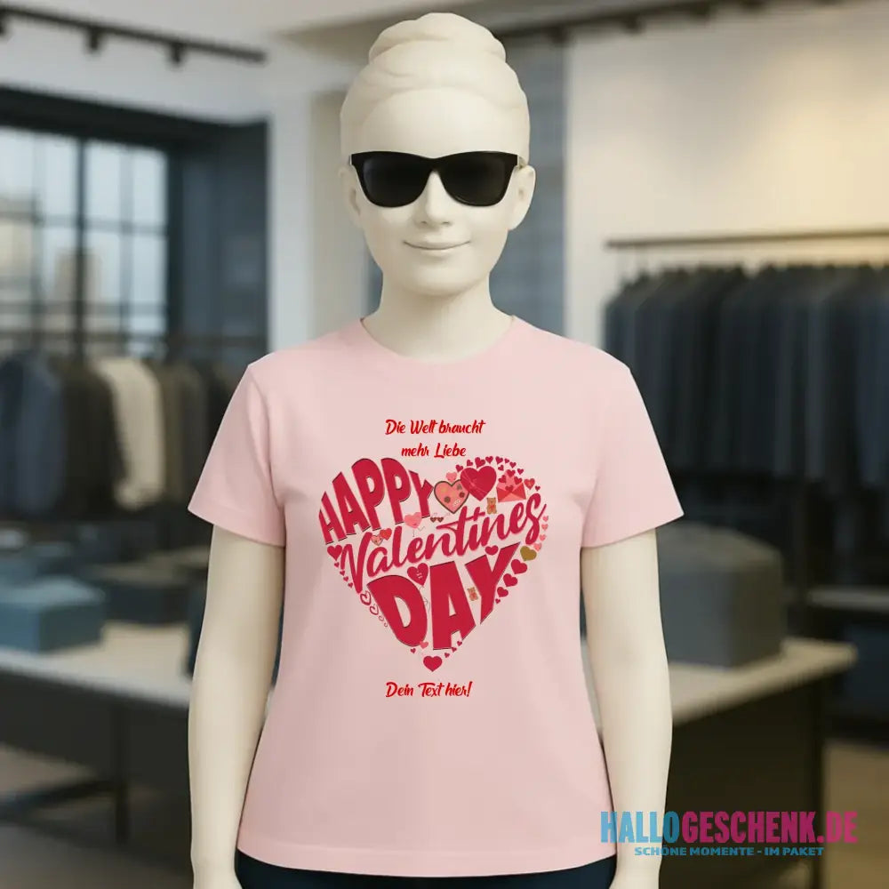 Valentinstag • Herz • Ladies Premium T-Shirt XS-2XL aus Bio-Baumwolle für Damen • Exklusivdesign • personalisiert