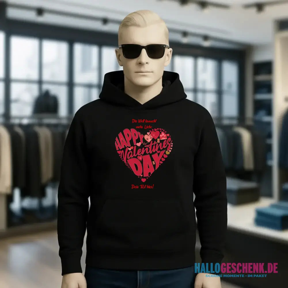Valentinstag • Herz • Unisex Premium Hoodie XS-5XL aus Bio-Baumwolle für Damen & Herren
