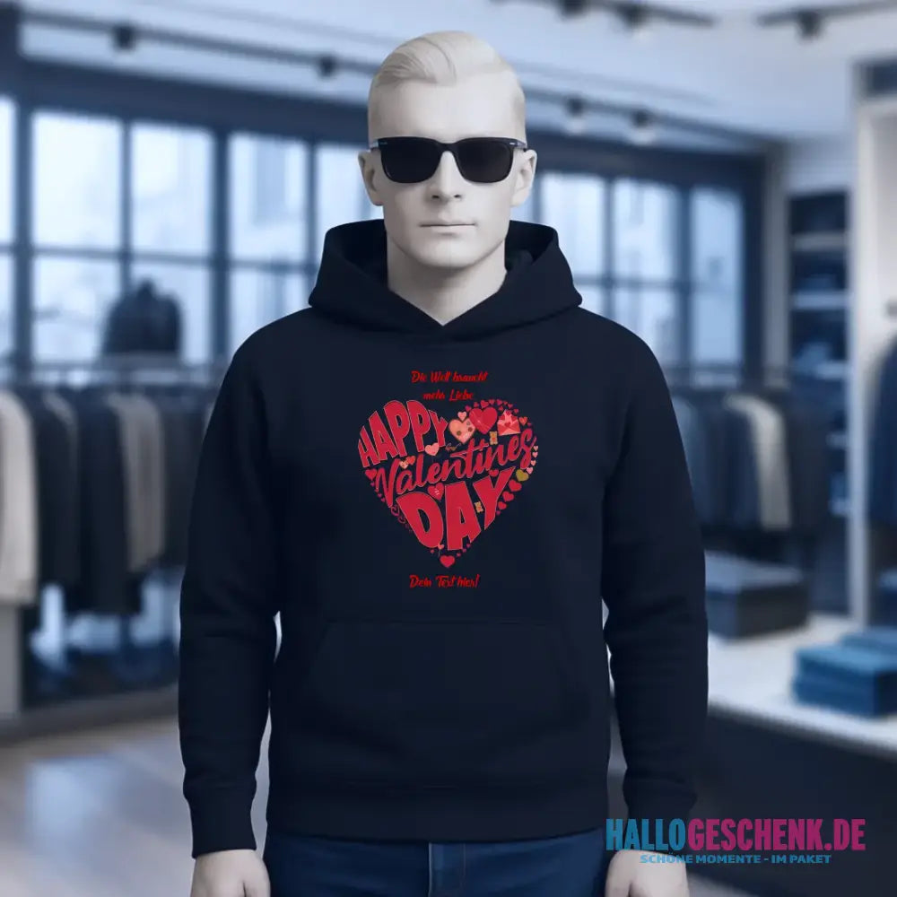 Valentinstag • Herz • Unisex Premium Hoodie XS-5XL aus Bio-Baumwolle für Damen & Herren