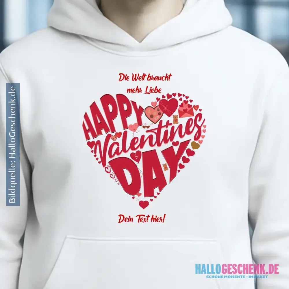 Valentinstag • Herz • Unisex Premium Hoodie XS-5XL aus Bio-Baumwolle für Damen & Herren