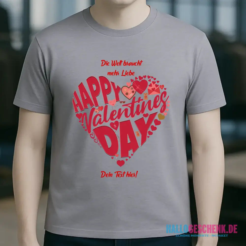 Valentinstag • Herz • Unisex Premium T-Shirt XS-5XL aus Bio-Baumwolle für Damen & Herren • Exklusivdesign • personalisiert