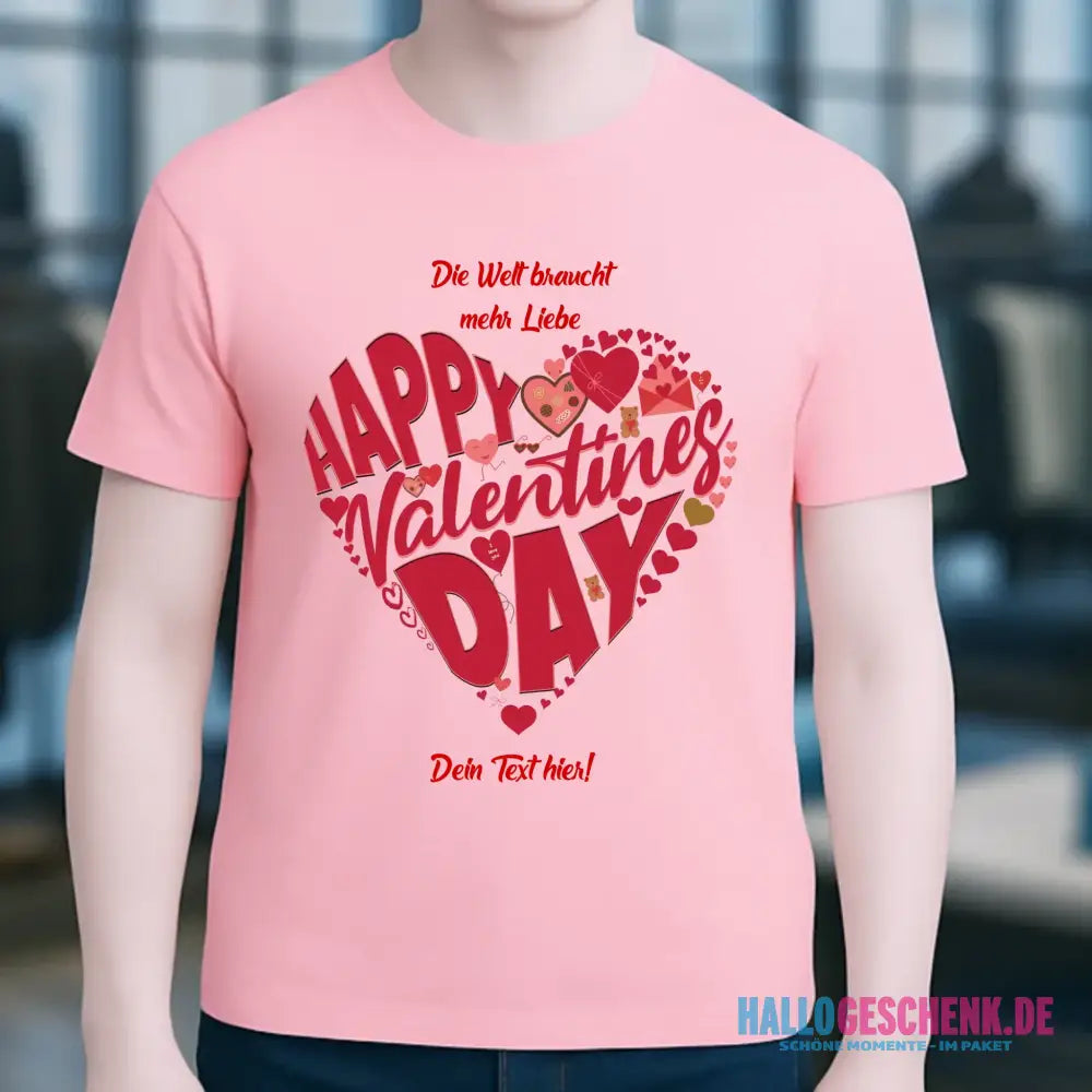 Valentinstag • Herz • Unisex Premium T-Shirt XS-5XL aus Bio-Baumwolle für Damen & Herren • Exklusivdesign • personalisiert