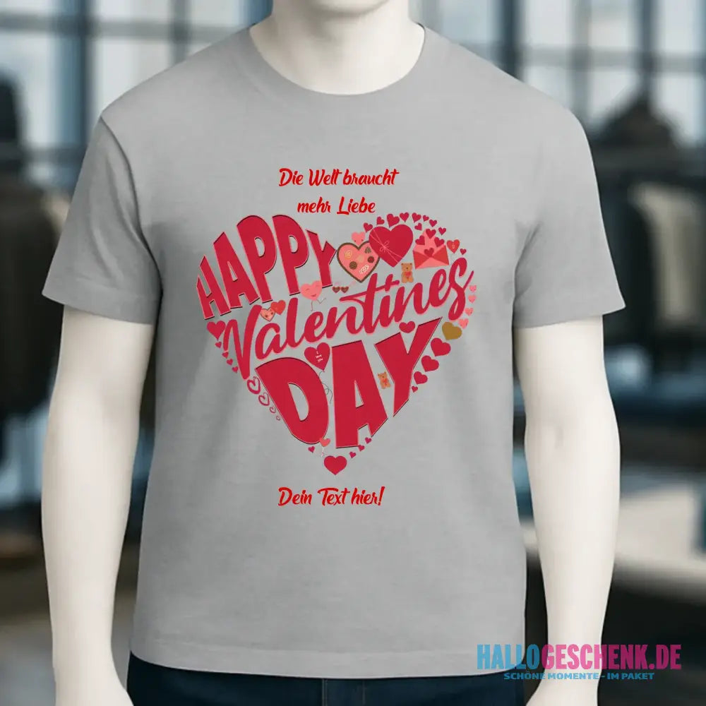 Valentinstag • Herz • Unisex Premium T-Shirt XS-5XL aus Bio-Baumwolle für Damen & Herren • Exklusivdesign • personalisiert