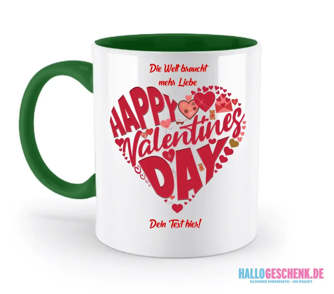 Valentinstag • Herz • zweifarbige Tasse • spülmaschinengeeignet • Exklusivdesign • personalisiert