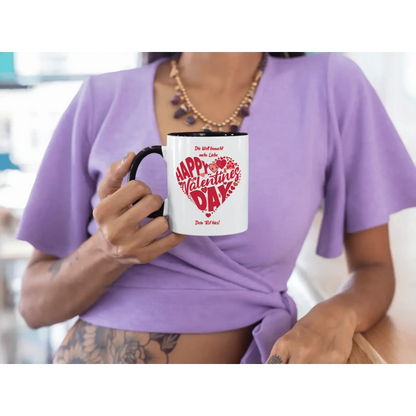 Valentinstag • Herz • zweifarbige Tasse • spülmaschinengeeignet • Exklusivdesign • personalisiert