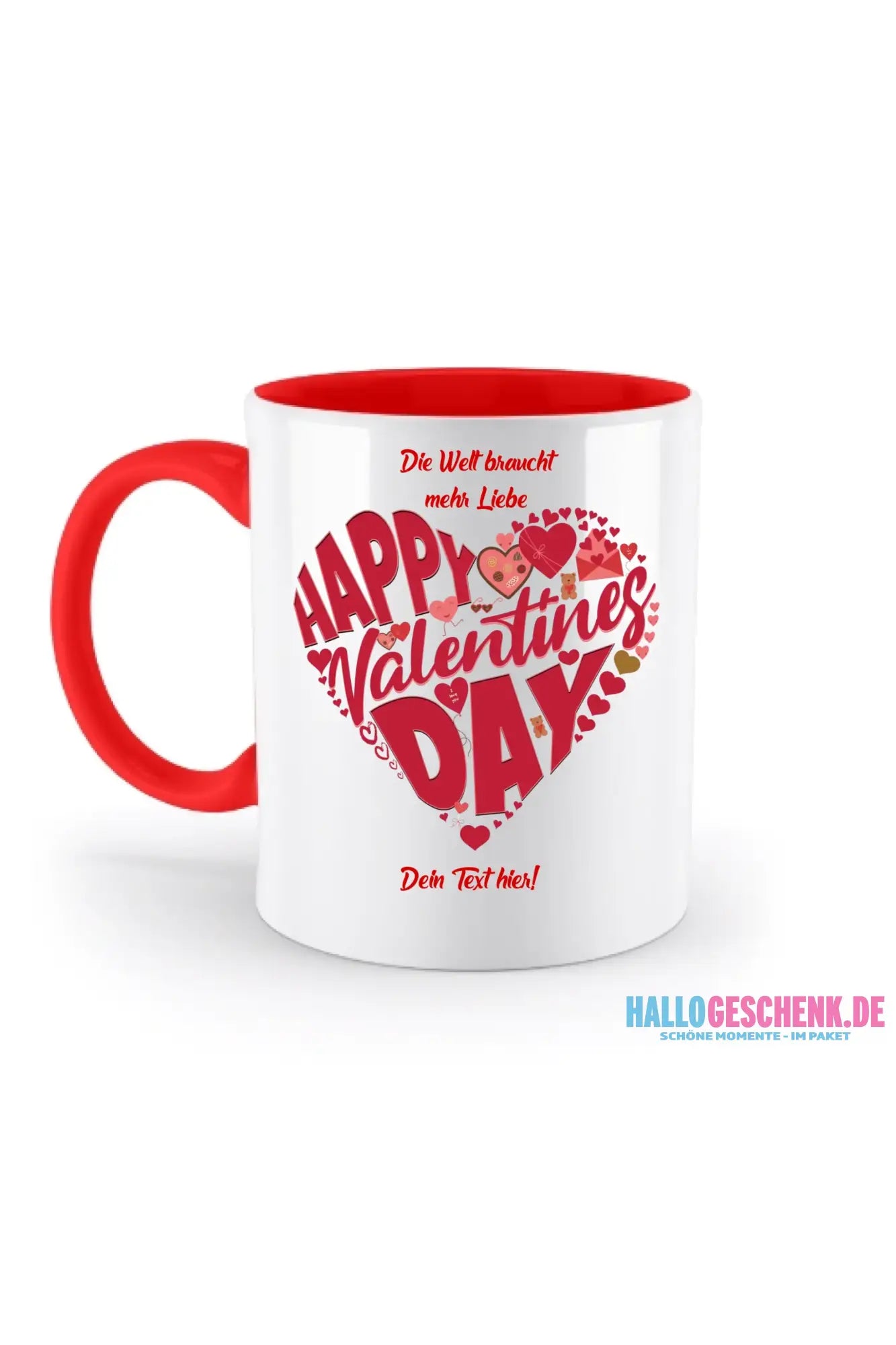 Valentinstag • Herz • zweifarbige Tasse • spülmaschinengeeignet • Exklusivdesign • personalisiert