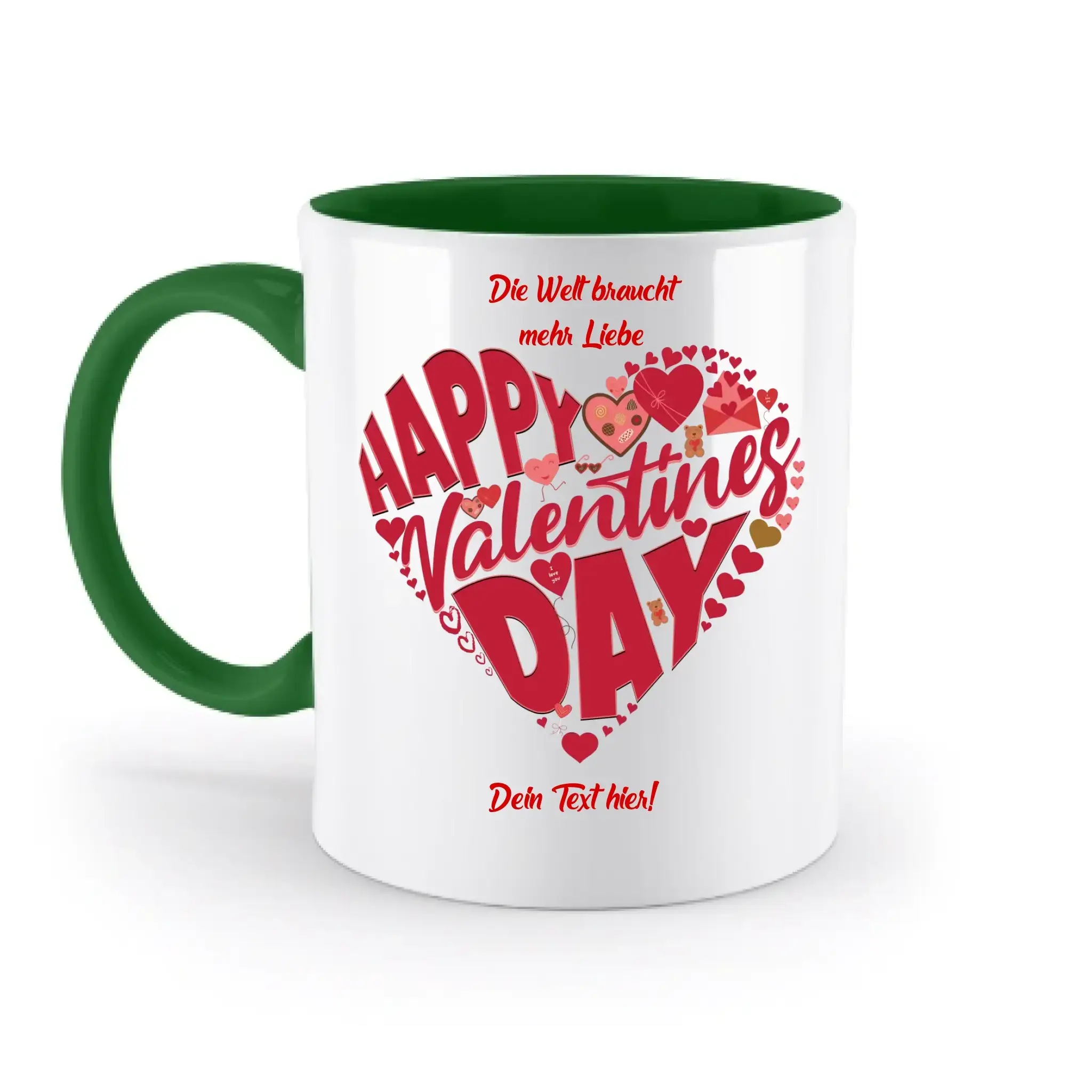 Valentinstag • Herz • zweifarbige Tasse • spülmaschinengeeignet • Exklusivdesign • personalisiert