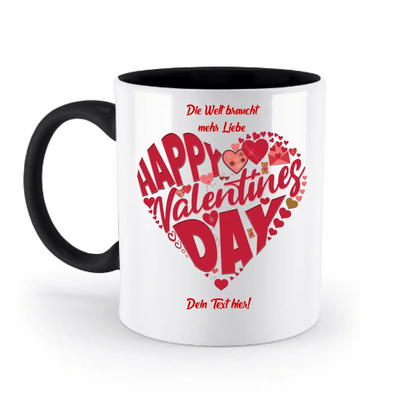 Valentinstag • Herz • zweifarbige Tasse • spülmaschinengeeignet • Exklusivdesign • personalisiert