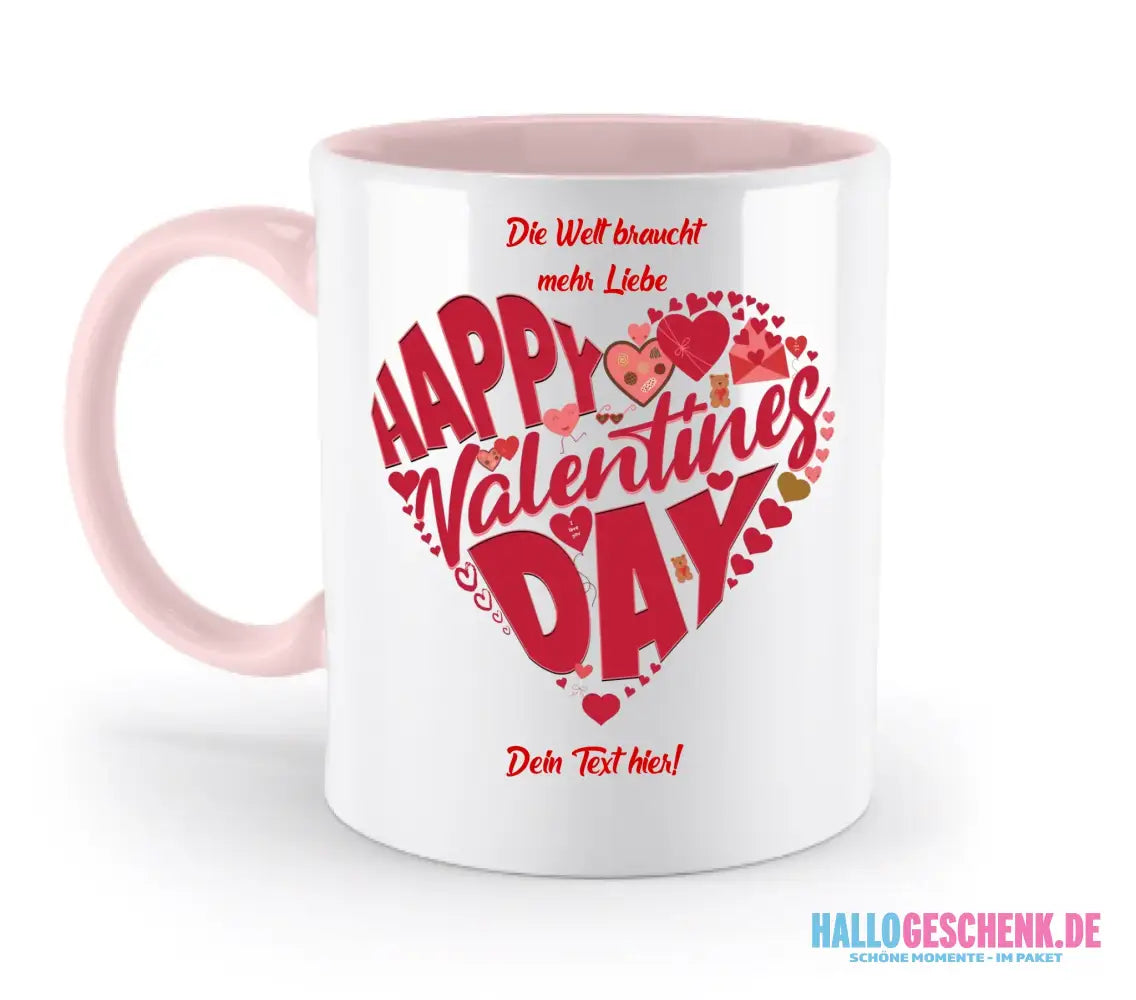 Valentinstag • Herz • zweifarbige Tasse • spülmaschinengeeignet • Exklusivdesign • personalisiert